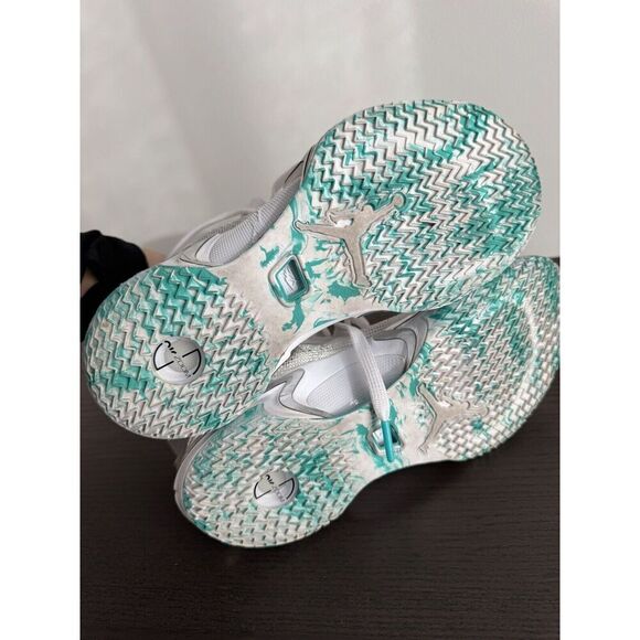 Air Jordan 36 x Guo Ailun Mid White Hyper Jade - DQ4461-130 Size 5 Y Boys Kids - Picture 3 of 8